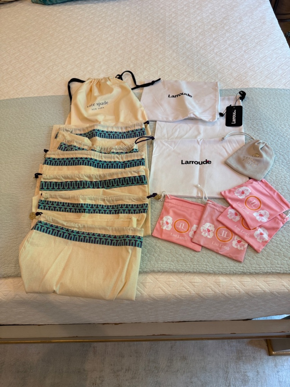 Tory Burch Larroude Kate Spade Lisi Lerch Dust Bags Bundle of 14 bags
